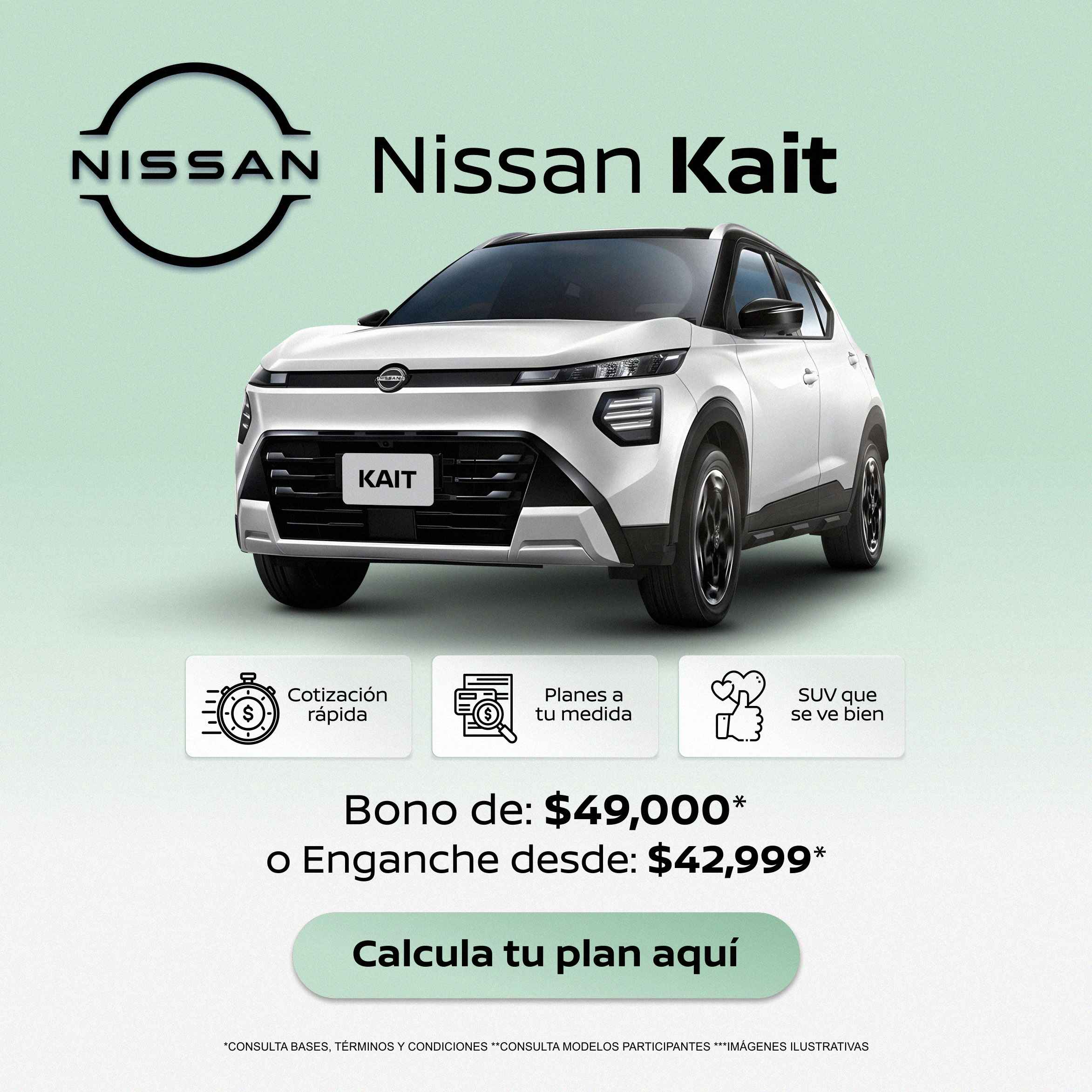 Nuevo Nissan Kait 2027 | Enganche desde: $42,999*