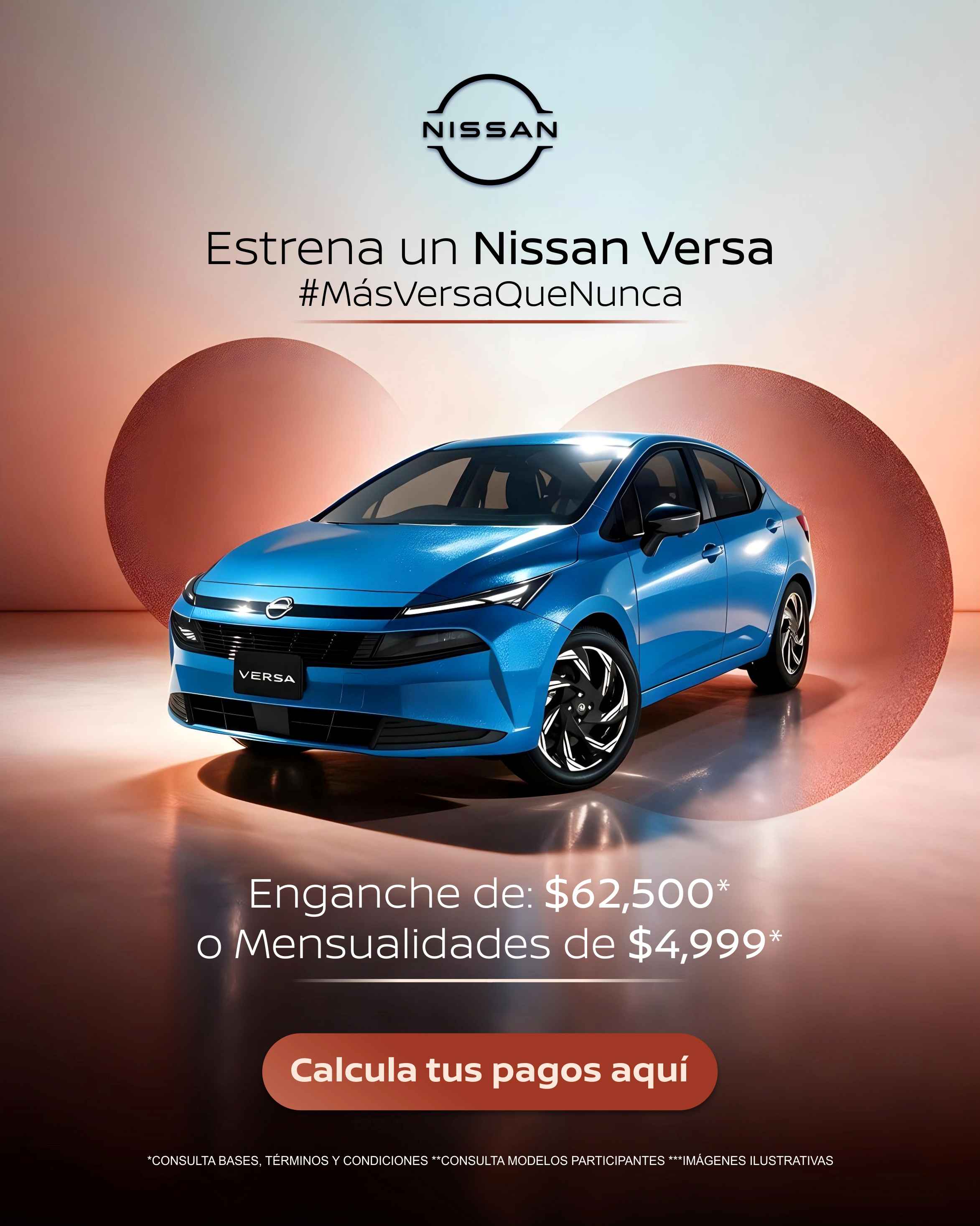 Nissan VERSA 2026 | Desde: $4,999* al mes.